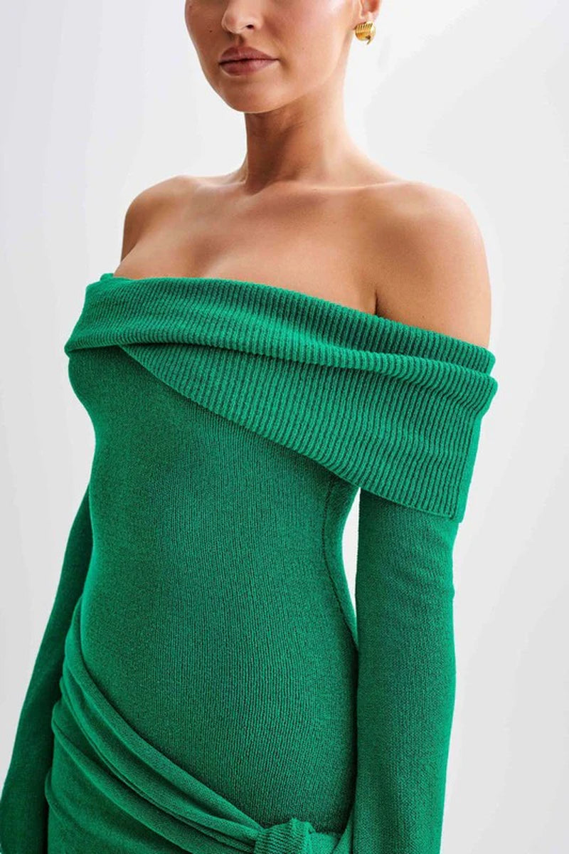 WOMEN FASHION MINI SUMMER KNIT DRESS