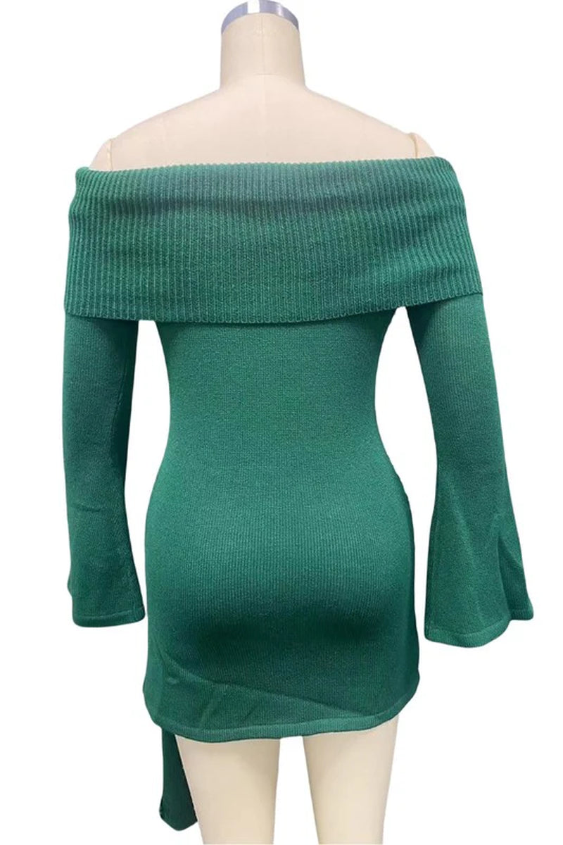 WOMEN FASHION MINI SUMMER KNIT DRESS