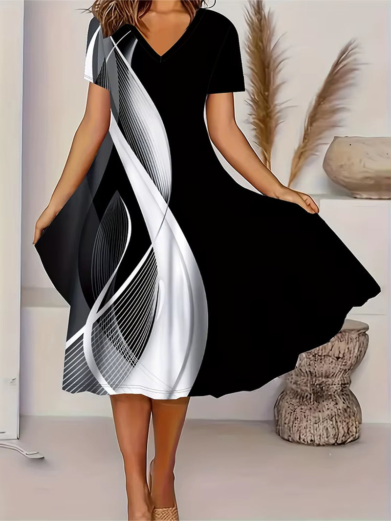 Summer Women'S Dresses Beach Casual Sleeveless Maxi Dresses Printed Boho Tank Dresses V Neck Loose Sundresses