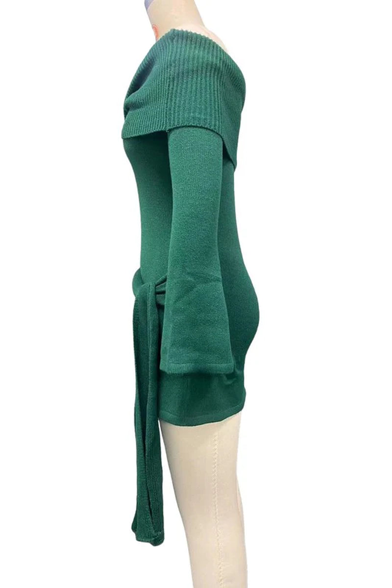 WOMEN FASHION MINI SUMMER KNIT DRESS