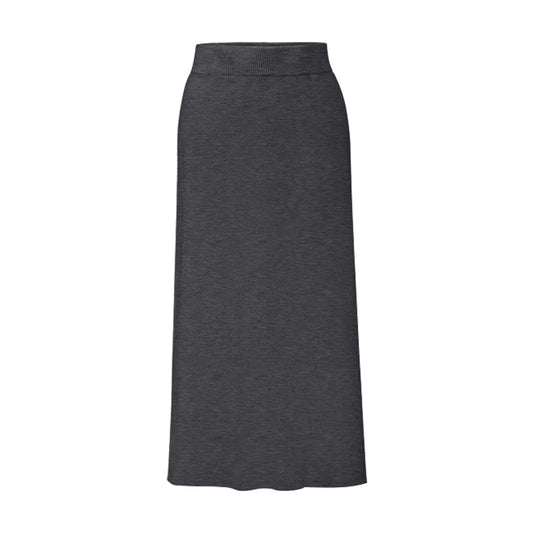 Fashion Autumn Winter Korean Knitted Women Skirts Large Size Elastic Waist Split A-Line Skirts Female plus Size Skirts